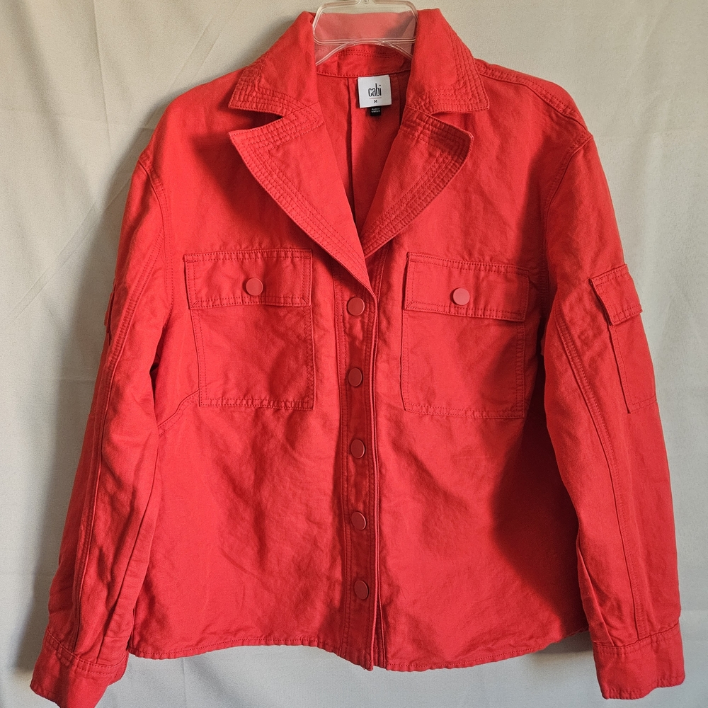 Cabi Detour Jacket Ruby Red Size Medium - image 3
